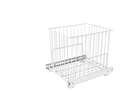 Hamper Bottom Mount with Removable Wire Bin